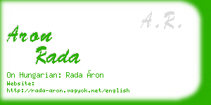 aron rada business card